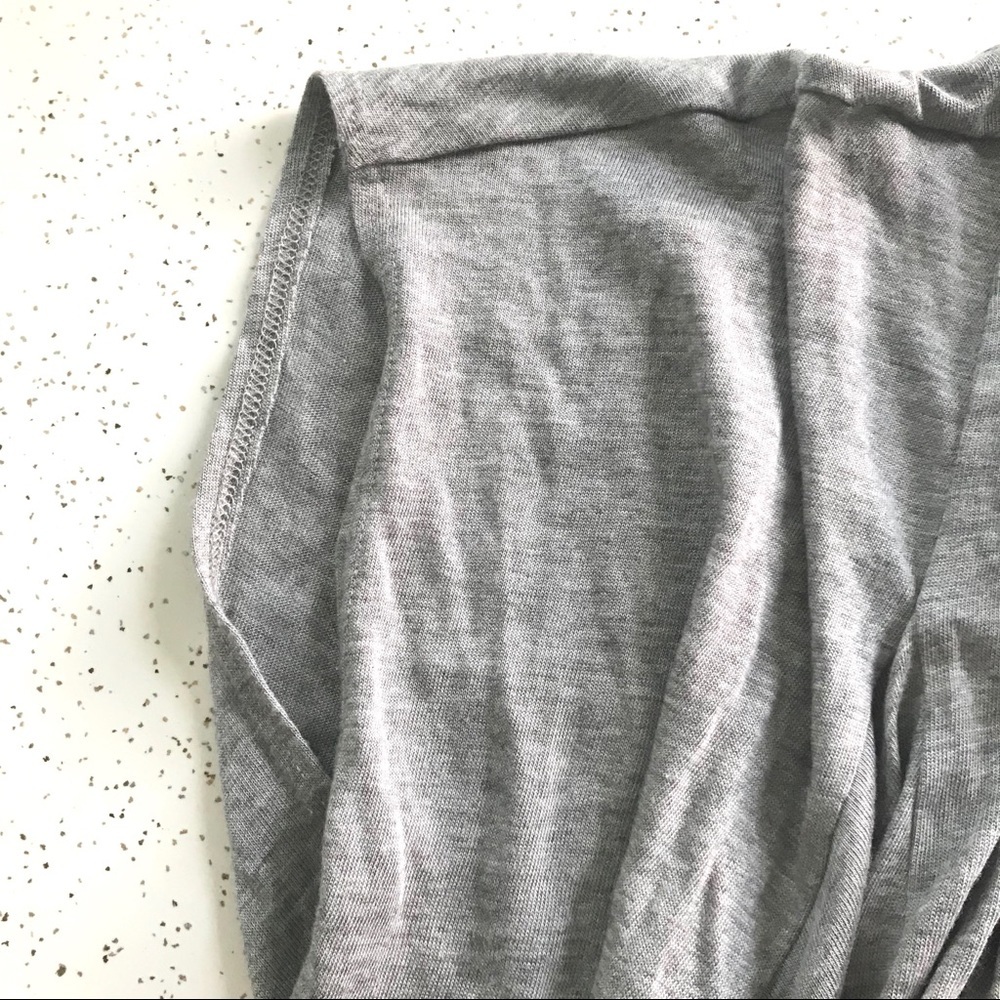 7 For All Mankind grey modal waterfall cardigan topper shirt top tunic - Picture 5 of 7